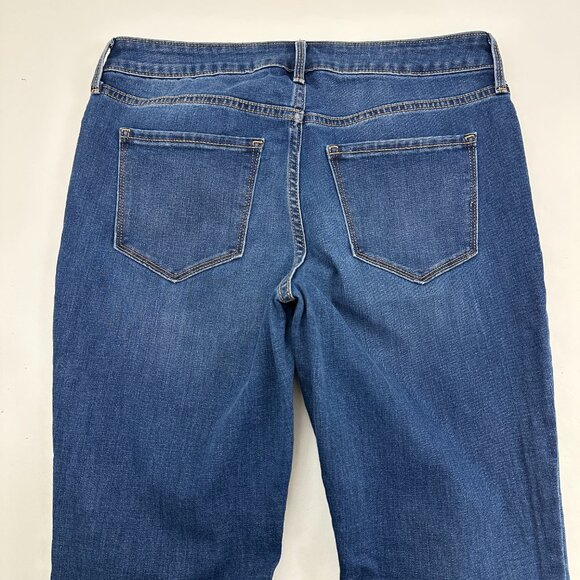Old Navy Mid Rise Kicker Bootcut Women's size 10 Dark Wash Blue Denim Jeans - Picture 5 of 5